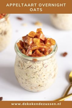 Appeltaart Overnight Oats Delicious Overnight Oats, Creamy Oats, Dutch Apple Pie, Easy Breakfast Recipe, Cozy Weekend, Dutch Apple, Crisp Apple, Sports Food, Overnight Oatmeal