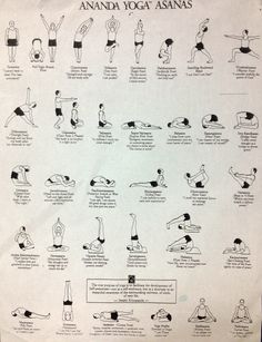 an instruction poster showing how to do yoga