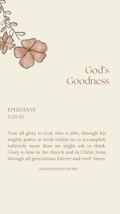 a card with an image of flowers and the words god's goodness on it