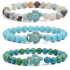 🐢 Elevate your style with our 8mm Sea Turtle/Natural Stone Beads Bracelet! 🌊 Let this charming accessory transport you to tranquil shores, where sea turtles glide gracefully through crystal waters. 💫 Crafted with natural stone beads and adorned with a cute sea turtle charm, this bracelet is a tiny treasure of oceanic delight. 🏝️ Whether you're lounging beachside or adding a touch of coastal charm to your everyday look, this bracelet is sure to make waves! 🌟 Dive into fashion fun and let you Tracking Bracelet, Summer Beach Jewelry, Sea Turtle Bracelet, Compass Bracelet, Shark Earrings, Sea Turtle Necklace, Mermaid Bracelet, Bracelet Viking, Turtle Bracelet