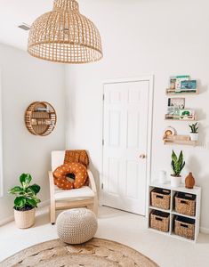 a living room filled with furniture and decor