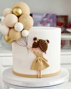 Kids Birthday Cakes Girls Easy, Tort Special, Kue Disney, Rodjendanske Torte, Holding Balloons