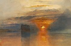 an image of a painting that looks like it is in the middle of sunset or sunrise