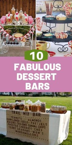 the top ten fabulous dessert bars to serve at your wedding or any special event,