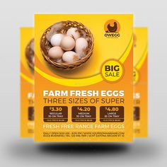 an advertisement for farm fresh eggs