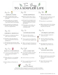 Ten Days to A Simpler Life How To Minimalist Life, Cleaner Living, Simple Living Lifestyle, Christian Homemaking, Intentional Life, Hygge Living, A Simple Life, Simple Lifestyle, Baddie Tips