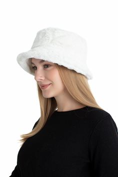 Our faux fur women bucket hats are perfect warmer for winters and also very chic accessories. It is made of high quality faux fur. They are gorgeous  and classy accessories for every women for winter, nights and parties. They're also great gift.  They fit head circumference 53-57 cm. ( one size fits most) Ear Cap, Fur Hat, White Faux Fur, Chic Accessories, Every Woman, Faux Fur, Bucket Hat, Caps Hats, Accessories Hats