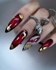 Snake Nails, Snake Skin Nails, Green Acrylic Nails, Glittery Nails, Gothic Nails, Nails Now, Nails Today, Grunge Nails