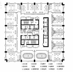 the floor plan for an office building