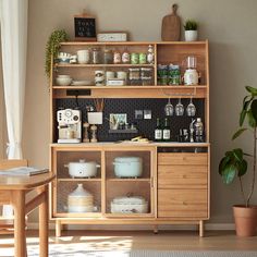 organic-dining-sideboard-cabinet_1.4m_natural_1.jpg Dining Sideboard, Reeded Glass, Dining Cabinet, Garage Conversion, Mini Kitchen, Kitchen Diner, Sideboard Cabinet, Buffet Table, Solid Wood Furniture