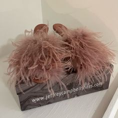 Brand New Never Been Worn. The Cutest Feather Heels! Perfect Condition Honeymoon Wardrobe, Bridesmaid Slippers, Fuzzy Heels, Upcoming Fashion Trends, Feather Heels, Shoes 2022, Ivory Wedding Shoes, Anthropologie Wedding, Box Roses