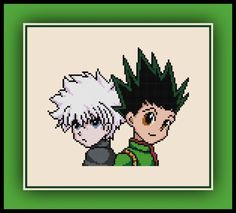 an image of two anime characters with green hair