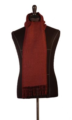 Luxurious, silky-soft woven Baby Alpaca Scarf in a beautiful selection of colors. A classic scarf that will complement your outfit. Makes for a wonderful Gift for Him! Approximate Size: 64 x 12.5 inches, plus a 3 inch fringe. Dry Clean only. Classic Brown Shawl Scarves, Classic Solid Color Pashmina Scarves, Classic Red Scarves For Winter, Classic Solid Color Pashmina Scarf, Elegant Alpaca Scarves For Winter, Formal Pashmina Shawl For Fall, Elegant Red Pashmina Scarf, Elegant Alpaca Shawl, Classic Red Silk Scarves