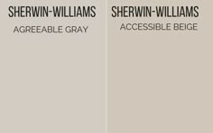 two different shades of gray paint with the words sheryln - williams and sherwin - williams