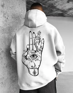 White Hoodie With Pockets For Outdoor, White Outdoor Hoodie With Pockets, White Hooded Sweatshirt For Leisure, White Oversized Hoodie For Outdoor, White Outdoor Sweatshirt With Pockets, White Sweatshirt With Pockets For Outdoor, White Oversized Sweatshirt For Outdoor, White Urban Sweatshirt For Outdoors, Drawing On Hoodie