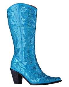 Helen's Heart Turquoise Blingy Sequins Cowboy Boots – SKYZ Boutique Heart Boots, Bling Boots, Kids Heels, Cowgirl Look, Country Cowgirl, Sequin Boots, Boot Bling, S Heart