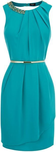 Oasis Paloma Embellished Dress in teal @Jutta Aaltio Milway How gorge would this be on you! Sukienki Maksi, Mode Tips, Ely, Robins, Embellished Dress, Paloma, I Dress