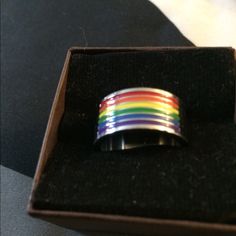 Fashion Big Rings For Men's Women's Silver, Stainles Silver Raimbow Large Ring Size 8 Brand New Big Rings, Ring Color, Large Ring, Rainbow Pride, Womens Jewelry Rings, Rings For Men, Ring Size, Women Jewelry, Rainbow