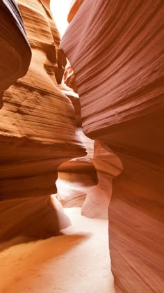 a narrow slot in the side of a canyon