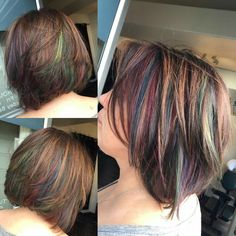 Light Brown Hair With Rainbow Highlights, Mushroom Brown Bob, Mahogany Bob, Thanksgiving Makeup Ideas, New Years Makeup Ideas, Bob Hair Ideas, Makeup Ideas For Wedding, New Years Makeup, Brown Bob Hair