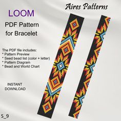 the pattern for bracelets is shown with instructions