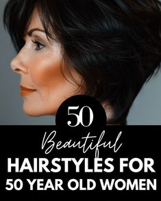 Embrace classy hairstyles for 50-year-old women, such as the classic updo and wavy lob. These styles are perfect for any occasion and hair type. Save this pin to your "Classic Updo" board and explore more in the article. A Line Bobs, Classic Updo, Classy Hairstyles, Wavy Lob, Glam Looks, Beautiful Hair, Year Old, Womens Hairstyles, 50 %