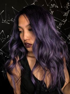 Taro Bubble Tea, Long Purple Hair, Dark Purple Hair, Different Hair Colors, Spring Hair Color, Hair Color And Cut, Hair Dye Colors, Hair Inspiration Color