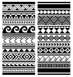 Polynesian Maori Tattoo, Navajo Print, Maori Designs, Traditional Tattoo Art, Maori Tattoo, Seamless Pattern Vector, Icon Set Vector