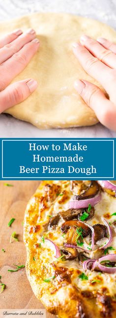 Beer Pizza Dough, Easy Homemade Pizza Dough, The Best Homemade Pizza, Pizza Marinara, Homemade Pizza Dough Easy, Butterbeer Recipe, Homemade Pizza Crust, Pizza Roll, Best Homemade Pizza