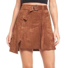 J.O.A. Faux Suede Skirt From Nordstrom. Nwot. Size Small In Camel. Will Fit Size 4-6. Forms With Loop Belt. Asymmetrical Hemline. Belted Mini Skirt For Fall Night Out, Belted Mini Skirt For Night Out In Fall, Fall Season Belted Mini Skirt For Night Out, Trendy Belted Mini Skirt For Fall, High Waist Belted Mini Skirt For Fall, Belted High-waist Mini Skirt For Fall, Belted Mini Skirt For Fall, Fall Flared Skirt Bottoms With Belt, Belted Skirt For Fall