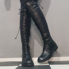 Black Flat Boots, Black Leather High Boots, Extravagant Shoes, Women Leather Shoes, Gothic Shoes, Long Boots, Handcrafted Shoes - Etsy Knee High Goth Boots, Gothic Boots Aesthetic, Hecate Aesthetic, Mh Aesthetic, Extravagant Shoes, Junk Kouture, Shoes Gothic, Leather High Boots, Thigh High Boots Outfit