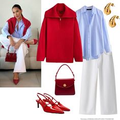 Red Top Outfit, Effortless Style Fall, Color Combos Outfit, Classic Style Outfits, Chic Fall Outfits, Casual Day Outfits, Stylish Work Outfits, Casual Chic Outfit