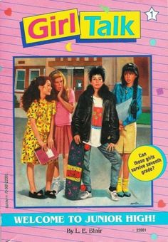 a book cover with the title girl talk and three girls standing in front of it