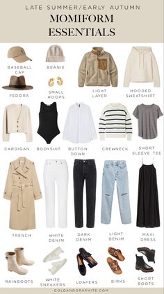 Fall fashion moodboard Early Fall Capsule Wardrobe 2023, Capsule Wardrobe Different Styles, Soft Wardrobe Aesthetic, Black Outfit Beige Shoes, Khaki Chore Jacket Outfit, Clean Simple Outfit Ideas, Fall Outfits Classy Elegant Casual, Momiform Fall, Washington Dc Womens Fashion