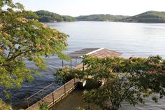 a dock on the edge of a body of water