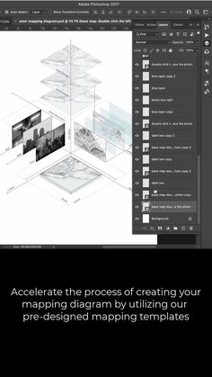 a black and white photo with the text accelerate the process of creating your map diagram by utilizing our pre - designed maps