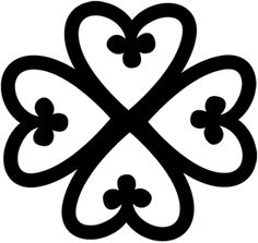 a black and white logo with hearts in the shape of an x on a white background