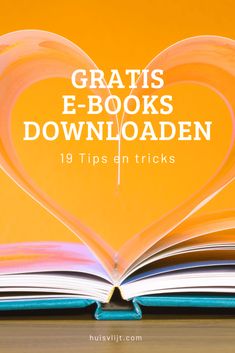 an open book with the words gratis e - books downloaden on it