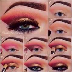 How To Do Eyeshadow, Eye Make Up Videos, Makeup Suggestions, Dramatic Wedding Makeup, Contour Makeup Tutorial, Make Up Tutorials, Dramatic Eye Makeup, Top Makeup