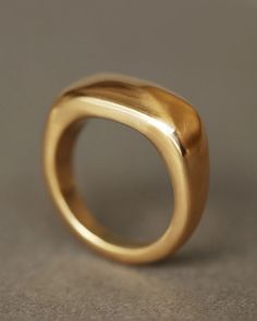 Noble Ring by George Rings - 8mm 18k yellow gold band Robot Concept, Minimal Ring, Gold Rings Simple, Men Rings, Mens Rings, Index Finger, Jewellery Ideas, Rings Simple, Jewelry Inspo