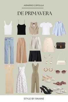 Outfit Ideas Primavera, Basic Must Have Clothes, Outfit Primavera 2023, Summer Wardrobe Capsule, Chic Capsule Wardrobe, Minimalist Wardrobe Capsule, Smart Casual Women Outfits, Capsule Wardrobe Casual, Disney Inspired Fashion