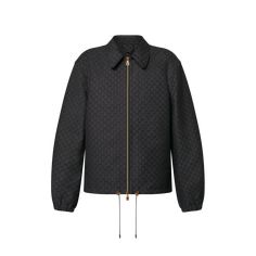 LOUIS VUITTON® - Cotton Blend Blouson - Dark Anthracite Louis Vuitton Gifts, Spring Sandals, Stole Scarf, Leather Denim, Louis Vuitton Official, Coach Jacket, Knitwear Tops, Denim Coat, Look Casual