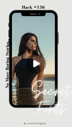 an image of a woman in the water with text that reads, secret spots hack