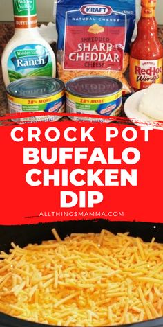 crock pot buffalo chicken dip is an easy and delicious appetizer that everyone will love