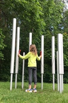 Single or Sets of Tubular Bells | Outdoor Instruments Outdoor Music Area, Musical Playground, Natural Outdoor Playground, Sensory Gardens, Tubular Bells, Music Garden, Adult Playground, Music Project, Diy Instruments