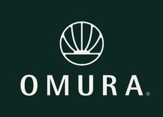 the omura logo on a dark green background