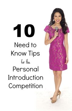 a woman in a pink dress with the words 10 need to know tips for the personal instruction competition