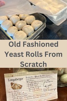 an old fashioned yeast rolls from scratch on a table