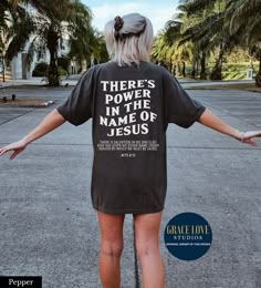 "Faith Based Comfort Colors Christian Shirt 👉 QUICK FACTS 👈 Unisex Garment-Dyed T-shirt Comfort Colors® 1717 100% ring-spun cotton. Sizing is true to size RELAXED FIT - Size up 1-2 sizes for oversized look 👉HOW TO ORDER:👈 1. Please, Check and Review all Photos. 2. Select Your Size and Color from drop down menus. 3. Choose Your Quantity as much as you want. 4. Click \"Add To Cart\". For multiple items go back to the listing and repeat the steps. 👉Sizing Chart 👈 Use the sizing chart to under Christian Clothes, Jesus Clothes, Scripture Shirt, Christian Shirts Designs, Christian Merch, Christian Streetwear, Church Camp, Church Shirt, Love Like Jesus