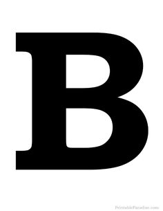 the letter b is shown in black and white, with an upper - case font